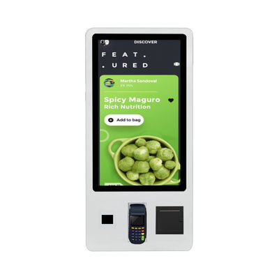Restaurant digital signage wifi All In One POS Payment Interactive LCD Kiosk