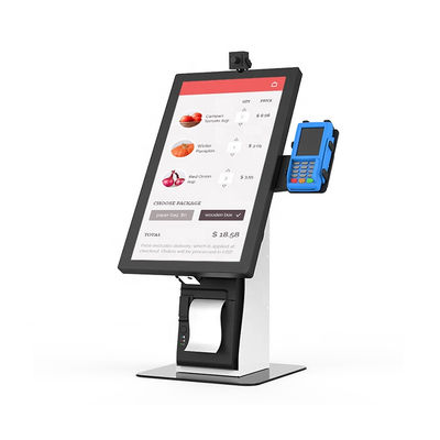 21.5In DeskTop Self Service Payment POS System Kiosk With Post Holder And Printer