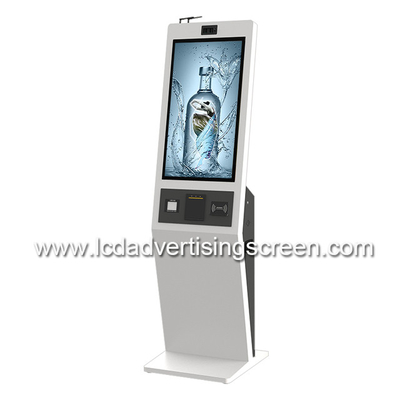 Floor Standing 27" Multi Touch FHD LCD Payment Kiosk Machine With Camera