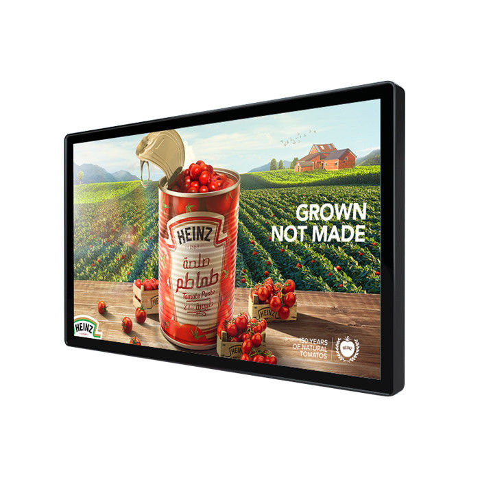 Super Thin Wall Mounted LCD Advertising Screen With Remote Control System