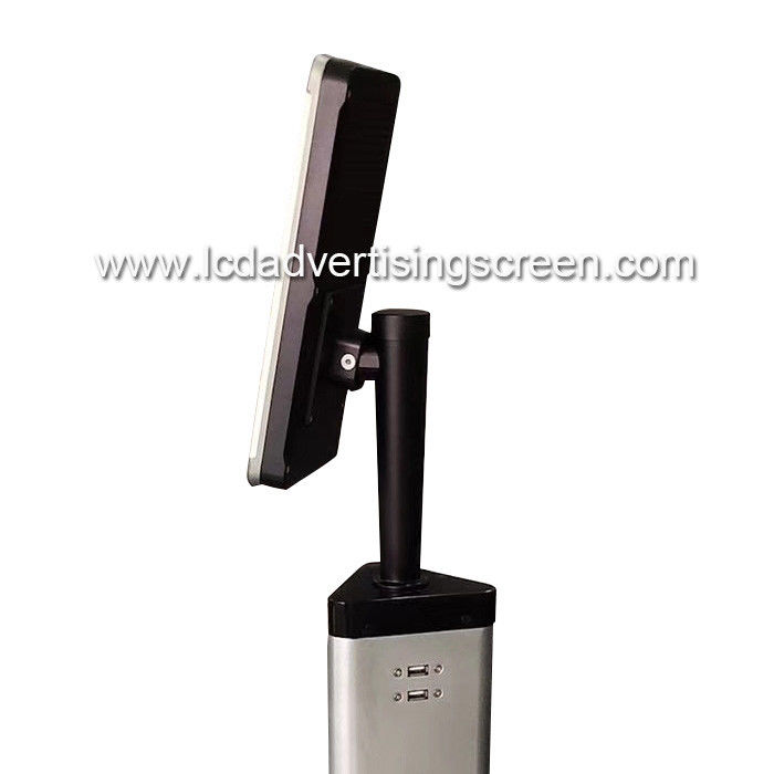 Floor Stand Temperature Gate Monitor Infrared Thermometer Walk Through Body Temperature Scanner + Liquid Soap Dispenser