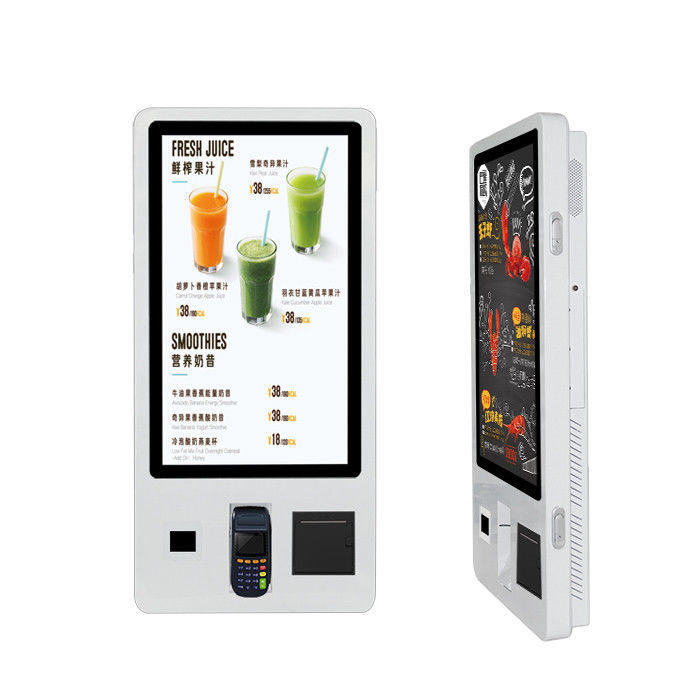 Restaurant digital signage wifi All In One POS Payment Interactive LCD Kiosk