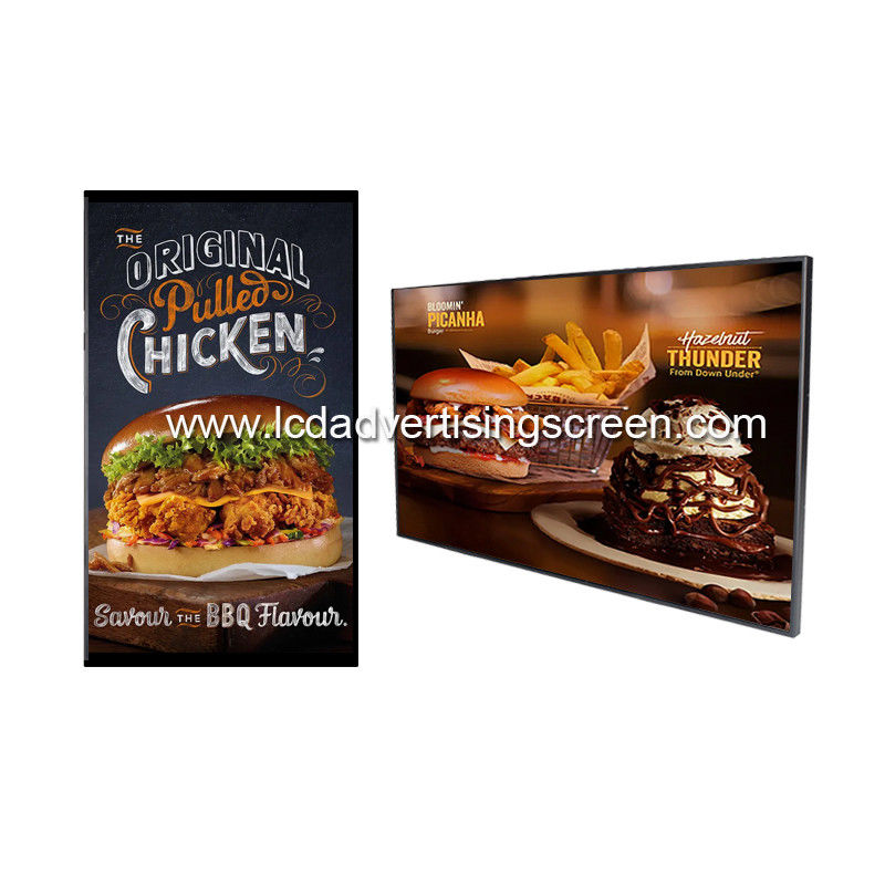 3.5mm Bezel 500nits Restaurant LCD Video Wall Menuboard Display Monitor Shopping Window Food Display Video wall Screen