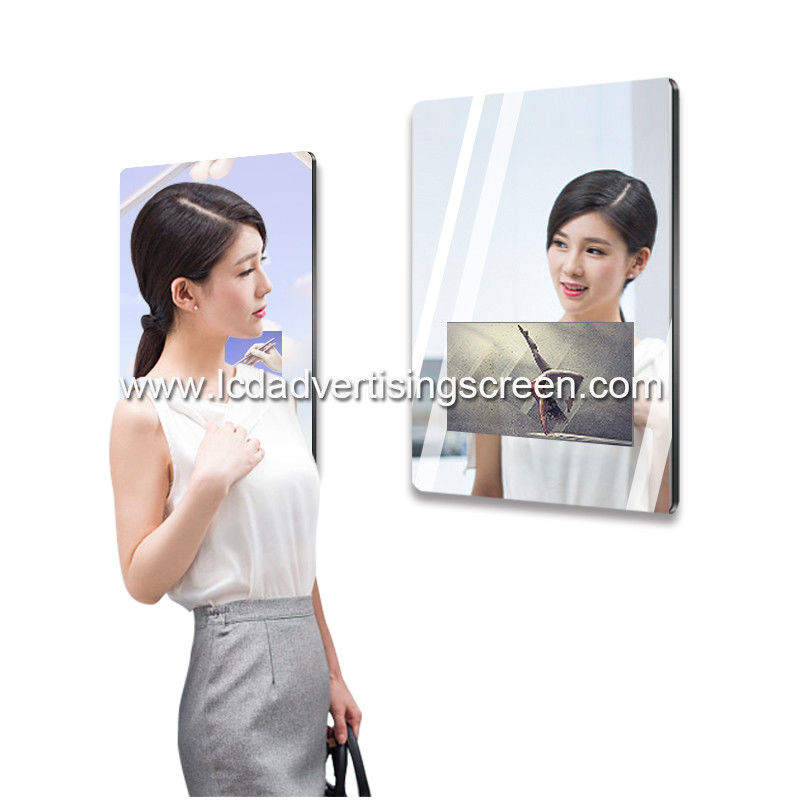 Infrared Sensor 43" Magic Mirror Advertising Screen For Washroom