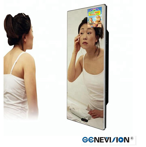 32 Inch Human Sensor Wall Mount Digital Signage LCD Advertising Mirror Player