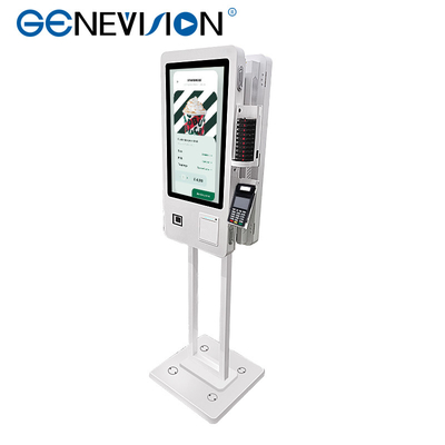 Ordering payment kiosk restaurant 24 inch dual-screen on one floor stand