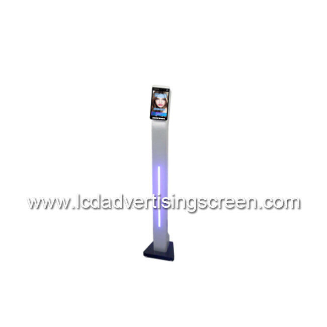 Floor Stand Or Desktop 8 Inch Android LCD Advertising Screen Temperature Detector With Led Light One Year Warranty