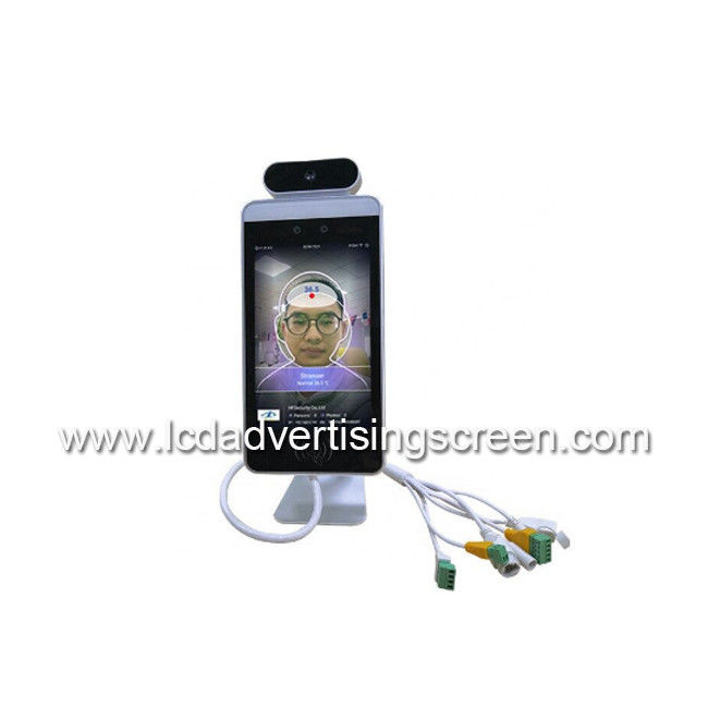 8 Inch Face Recognition Android Digital Signage Displays Human Body Temperature Detector With Resolution 800 * 1280