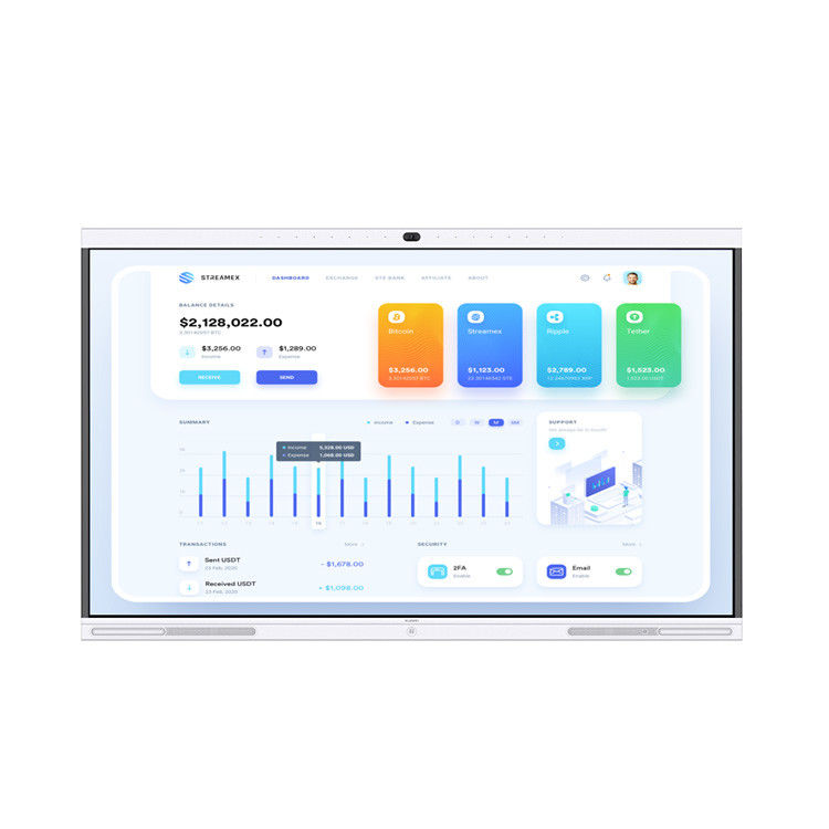 10 20 Points 118W Interactive Multi Touch Display For Meeting Room