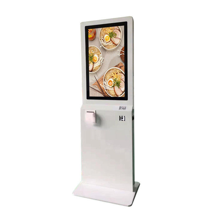 LCD Capacitive Touch Screen Self Payment Kiosk 450cd/M2 With QR Scanner